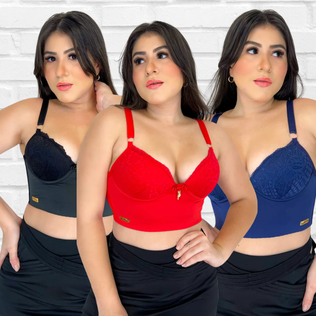 Trio Confort - Kit com três sutiãs -  Lominy
