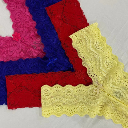 Kit c/10 Calcinha em Fio de Renda Cintura Alta - Lominy