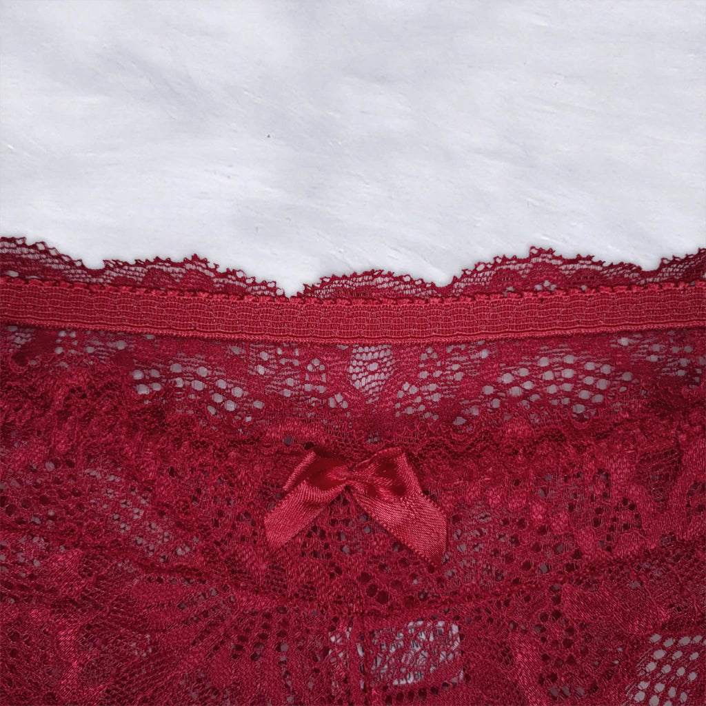 Conjunto Lingerie Renda Sutiã Com Aro Sem Bojo Com Forro Calcinha Com Elástico Mirela