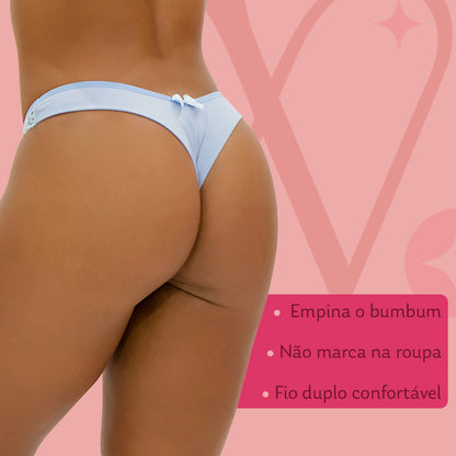 Kit 10 Calcinhas Feminina Fio Dental Duplo Renda Não Marca na Roupa Fitness -  Lominy