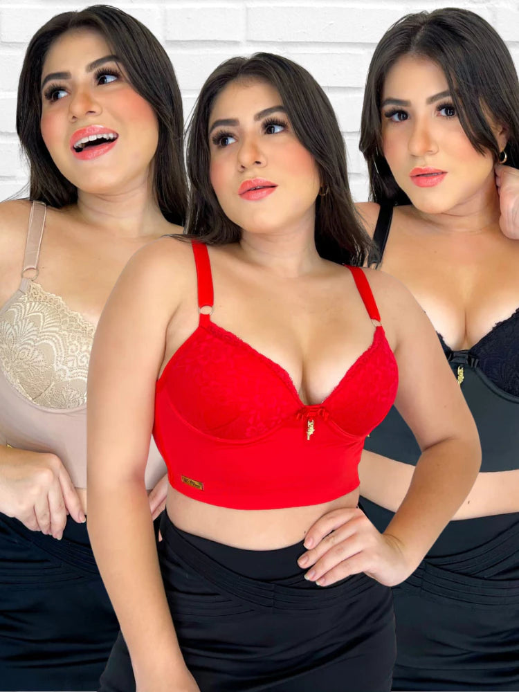 Trio Confort - Kit com três sutiãs -  Lominy