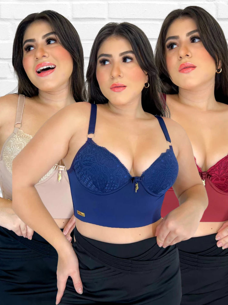 Trio Confort - Kit com três sutiãs -  Lominy