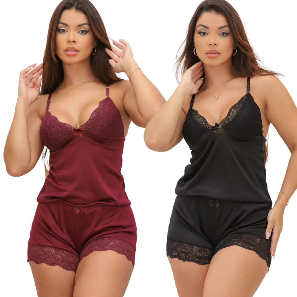 Kit 2 baby doll sensuais e luxo confortável -  Lominy