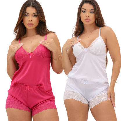 Kit 2 baby doll sensuais e luxo confortável -  Lominy