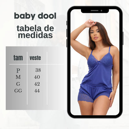 Kit 2 baby doll sensuais e luxo confortável -  Lominy