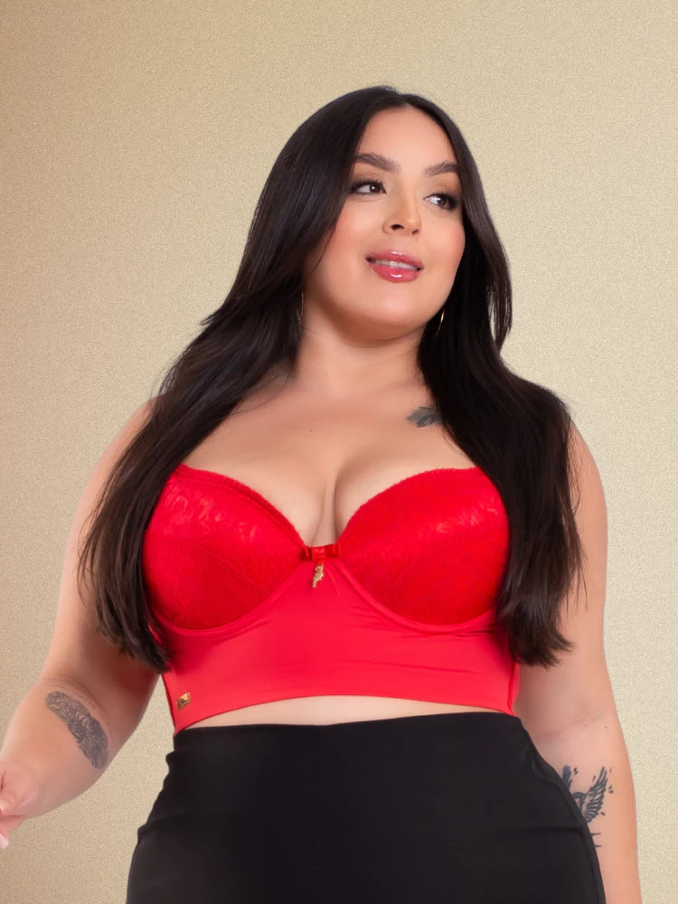 Sutiã Plus Size Com Bojo Alças Reforçadas Reguláveis Soutien