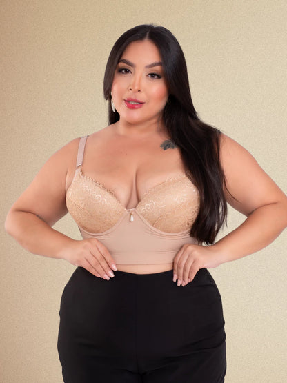 Sutiã Plus Size Com Bojo Alças Reforçadas Reguláveis Soutien