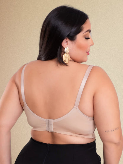 Sutiã Plus Size Com Bojo Alças Reforçadas Reguláveis Soutien