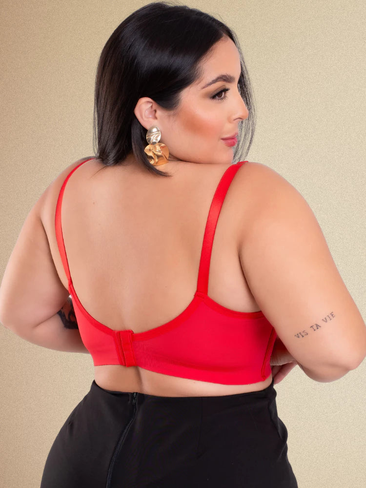 Sutiã Plus Size Com Bojo Alças Reforçadas Reguláveis Soutien
