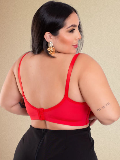 Sutiã Plus Size Com Bojo Alças Reforçadas Reguláveis Soutien