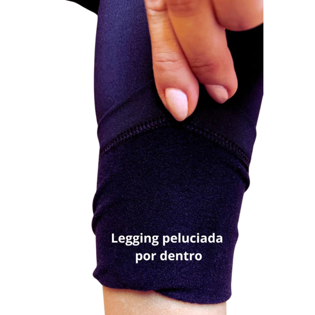 Kit Calça Legging Feminina Flanelada Térmica Cintura Alta com Elástico Zero Transparencia - Lominy