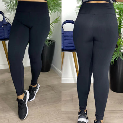 Kit Calça Legging Feminina Flanelada Térmica Cintura Alta com Elástico Zero Transparencia - Lominy